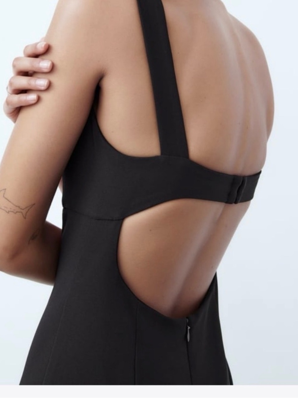 Zara Black Cutout Wide-Leg Jumpsuit - Picture 3 of 7